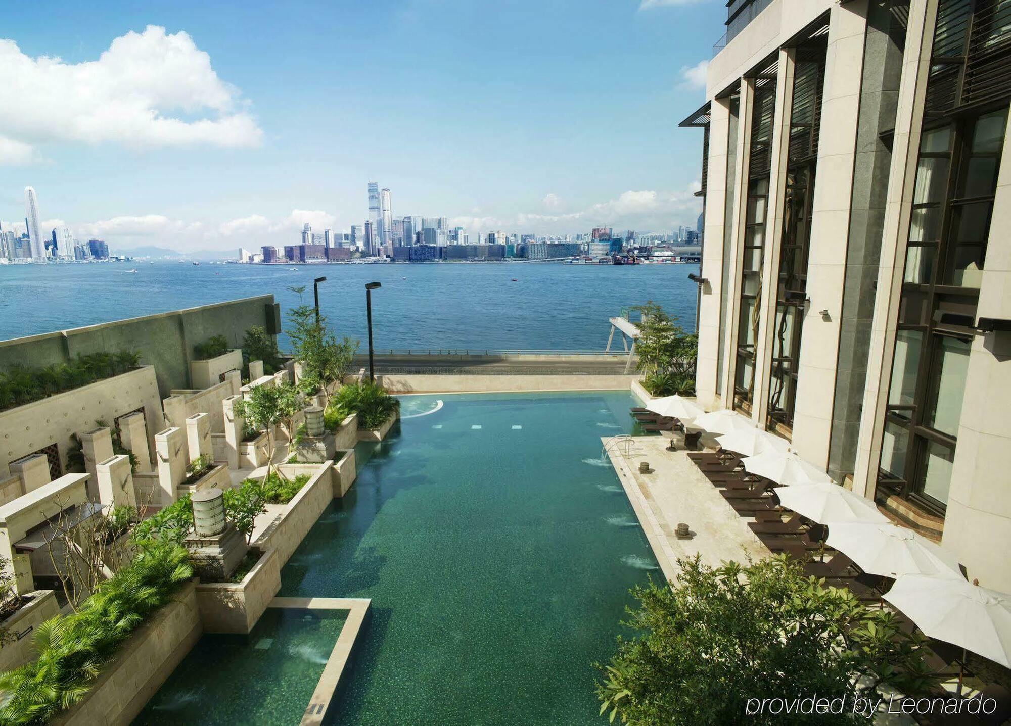 Harbour Grand Hong Kong Hotel Exterior photo View of Victoria Harbour from the rooftop pool